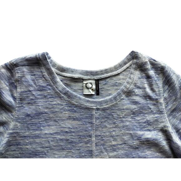 Akemi + Kin Light Blue Anthropologie Ezri Asymmetric Knit Long Sleeve Top Sz XSP - Picture 3 of 10